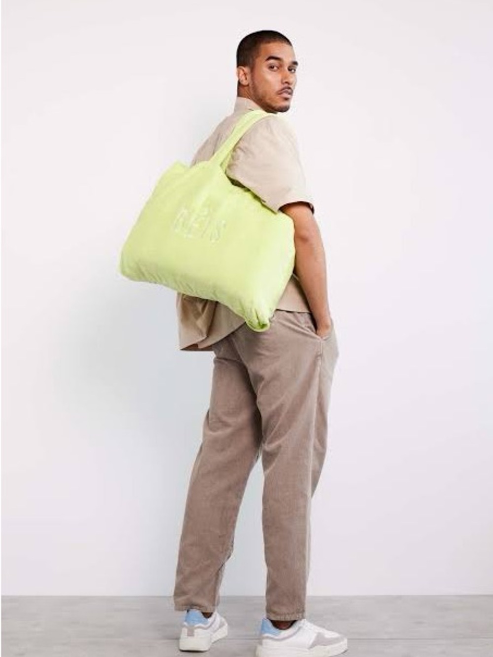 BEIS Terry Towel Tote - Citron - Picture 6 of 7